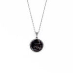 Load image into Gallery viewer, SAYA Larvikite Pendant Necklace - Silver

