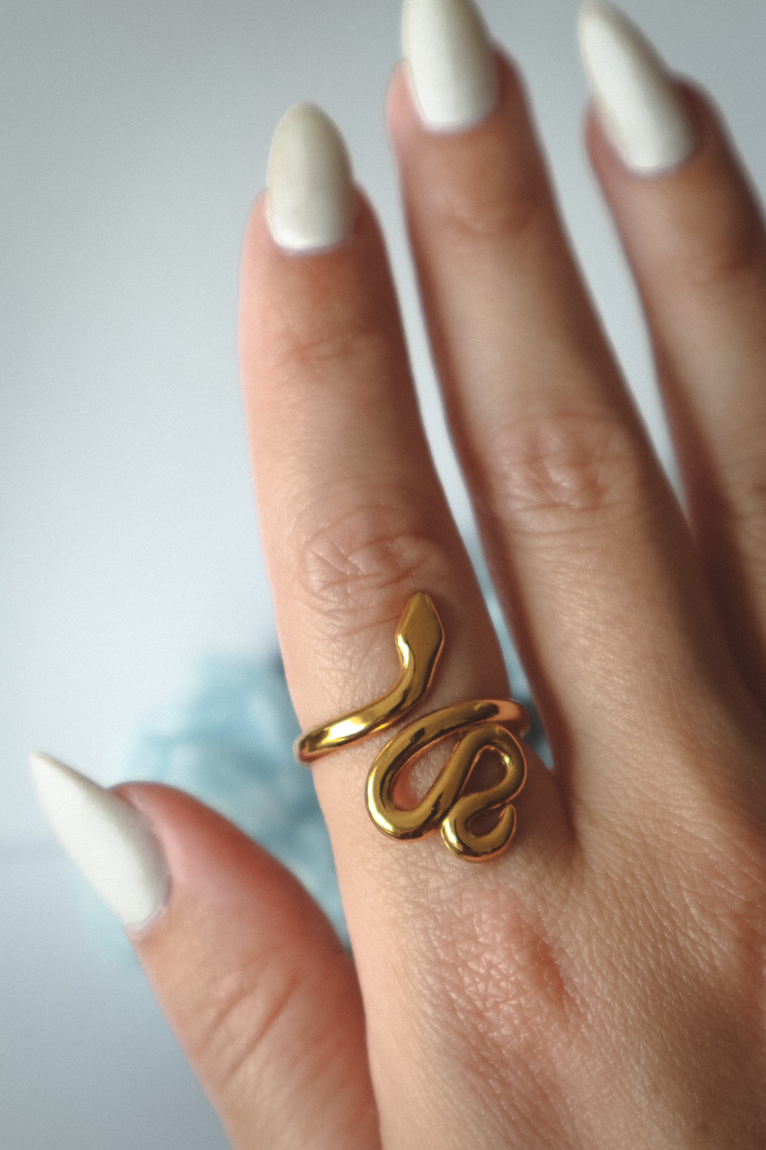 SLITHER Snake Ring Adjustable Gold