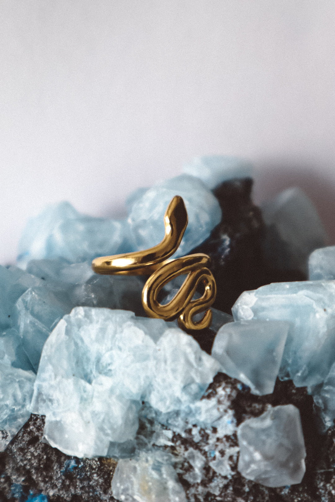 SLITHER Snake Ring Adjustable Gold