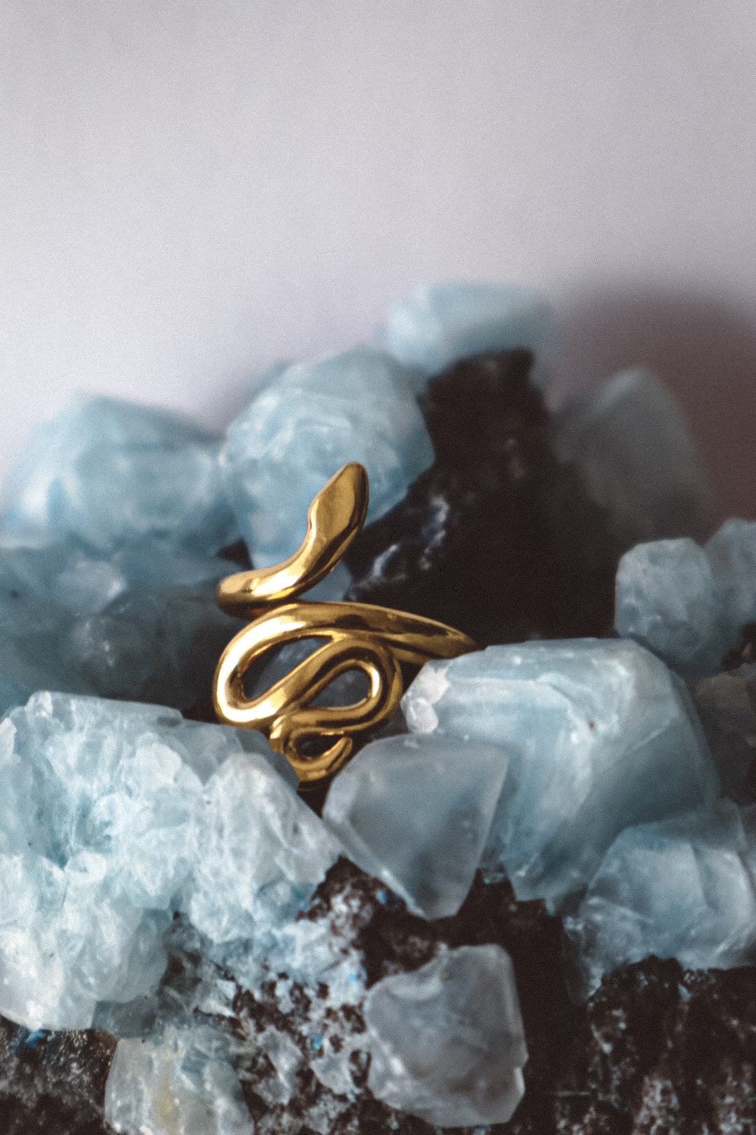 SLITHER Snake Ring Adjustable Gold