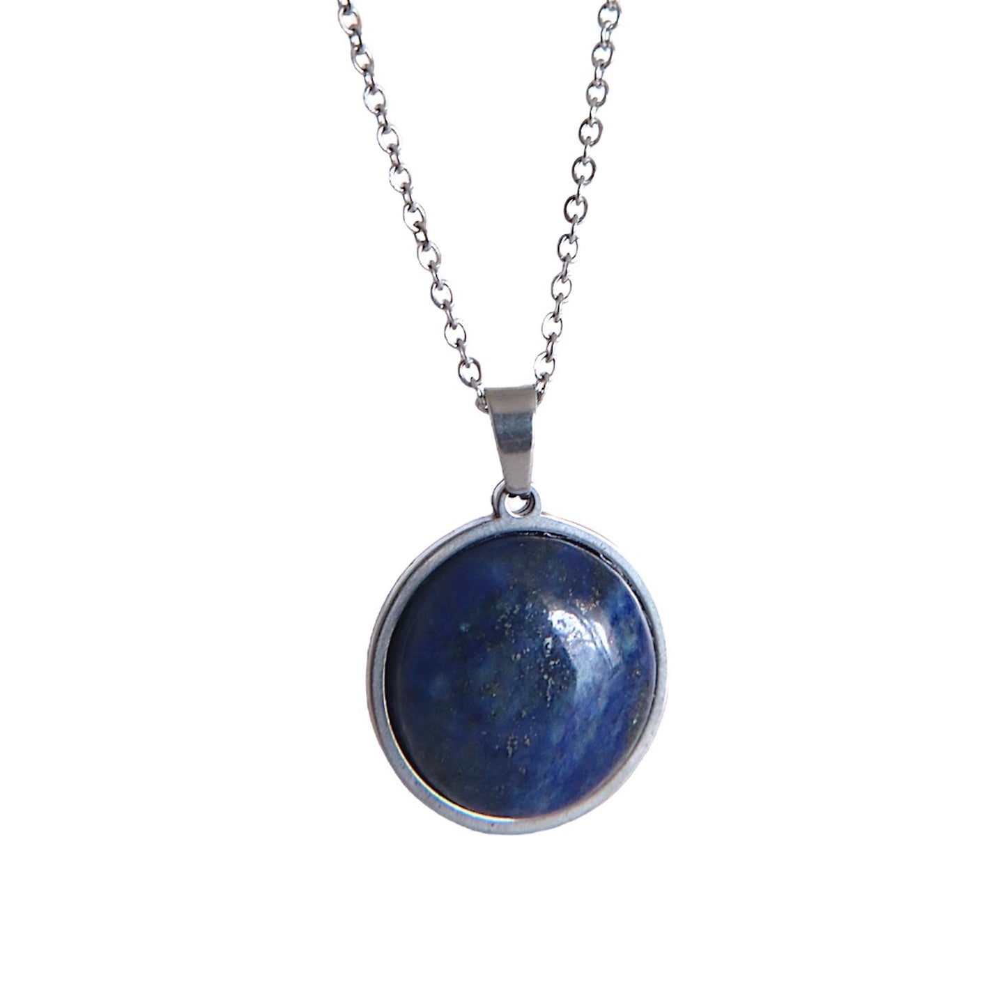 SAYA Lapis Lazuli Pendant Necklace Silver