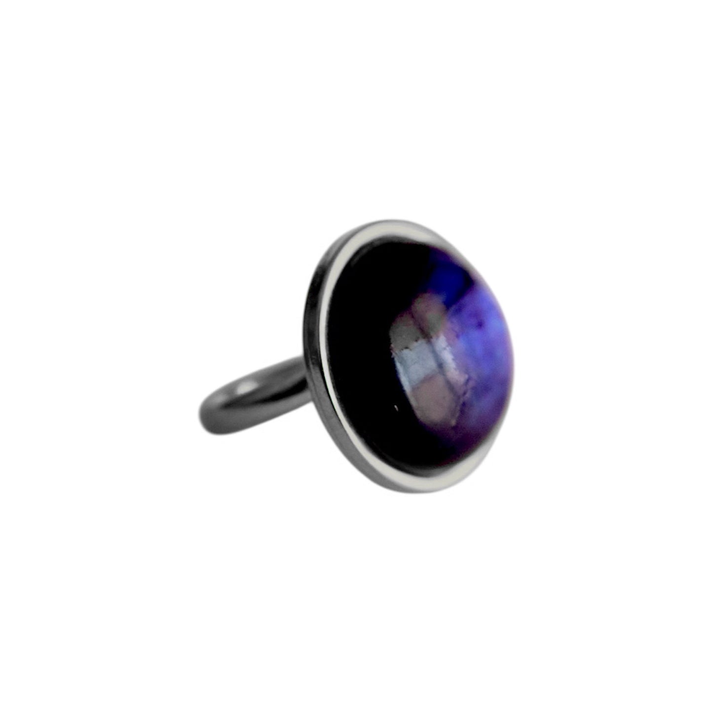 AYA Purple Labradorite Statement Ring Silver