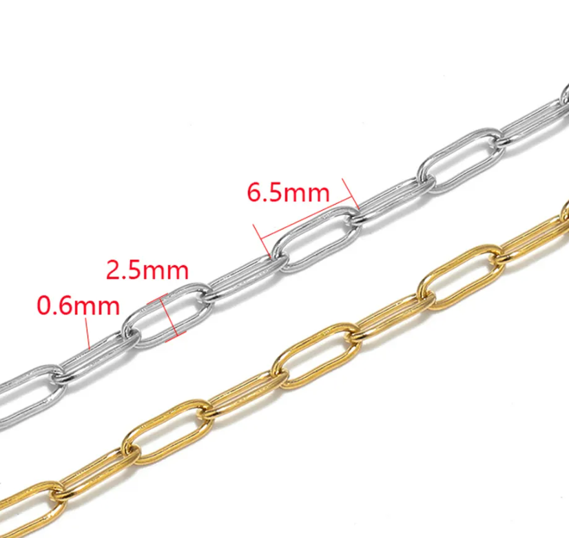 Paperclip Chain Silver - Permanent Jewelry