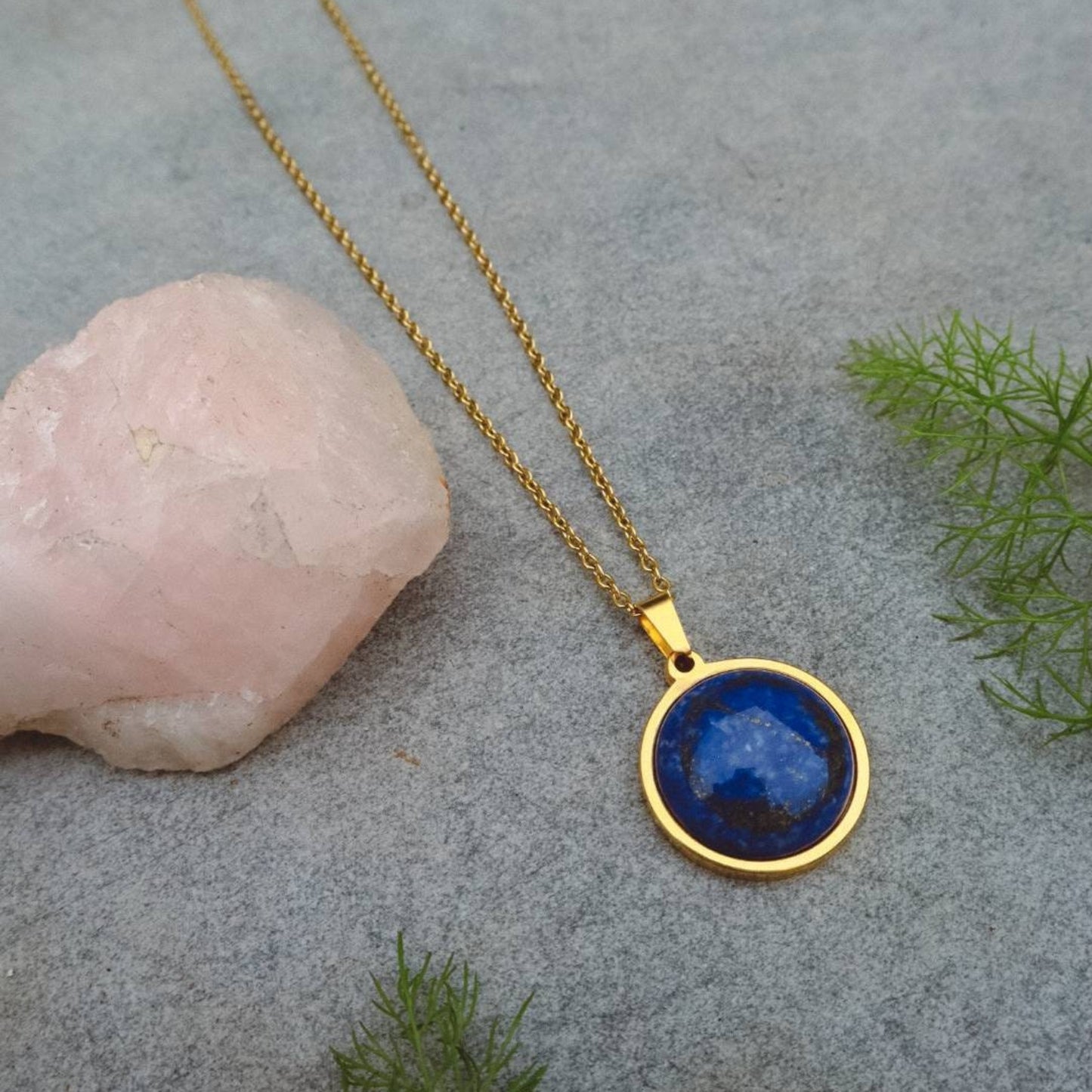 SAYA Lapis Lazuli Pendant Necklace Silver
