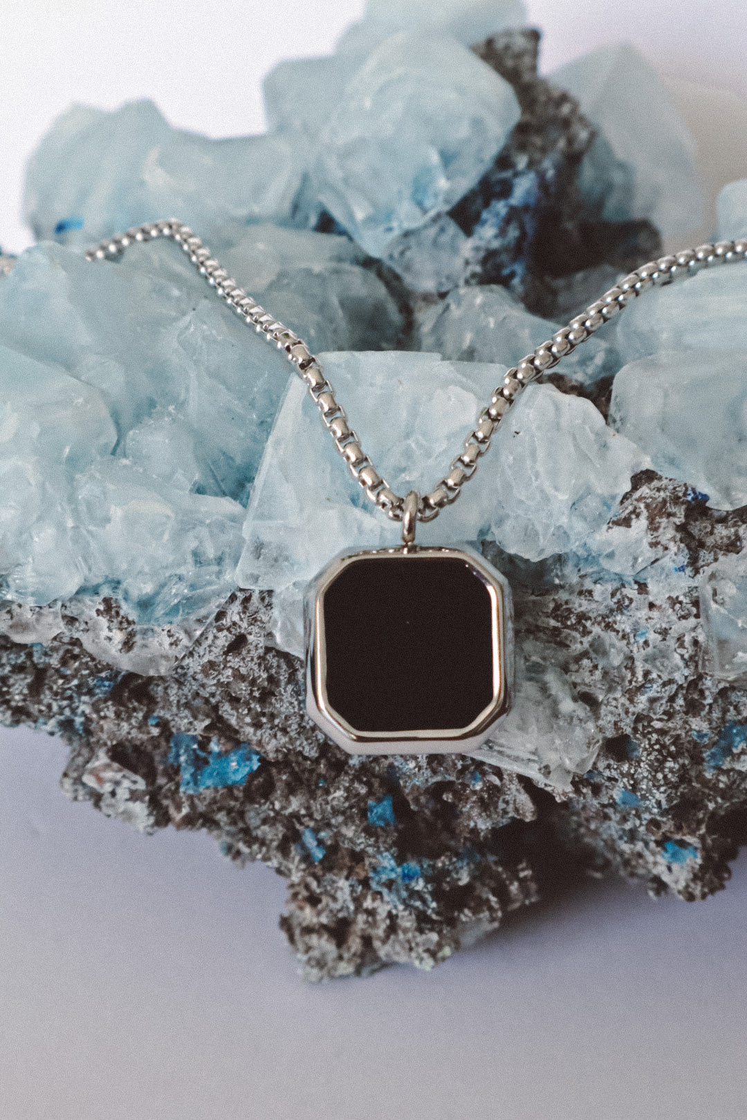 Collier Chaîne Pendentif En Émail - Argent