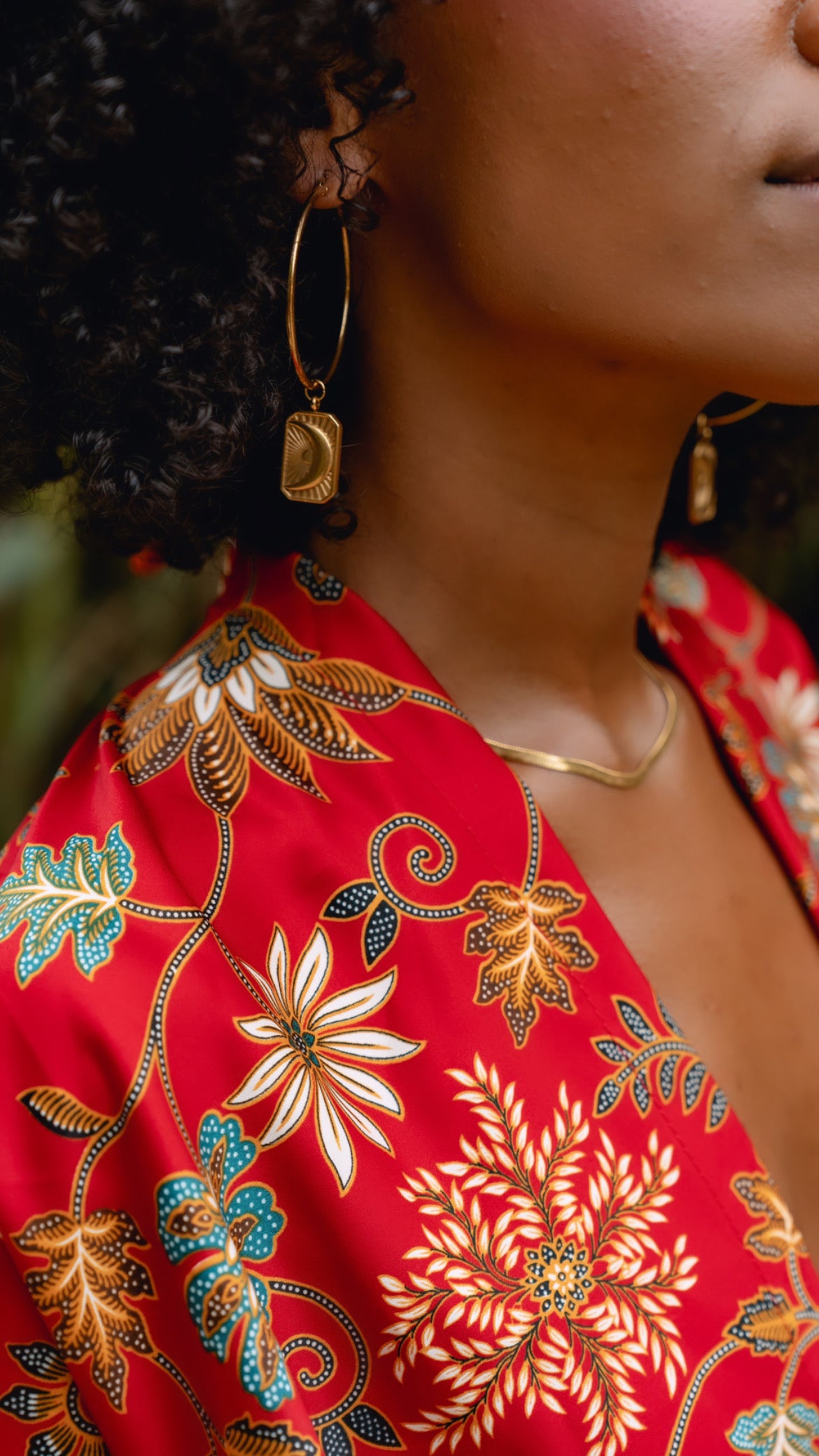 Halbmond-Anhänger, O-Ring, Kielkette, Halsband – Gold