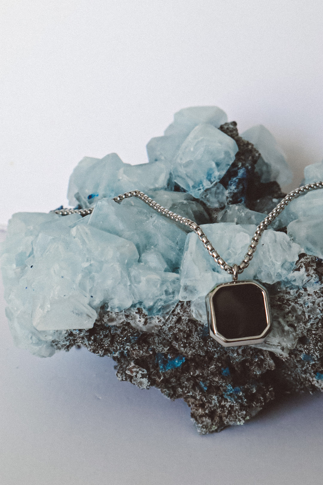 Collier Chaîne Pendentif En Émail - Argent