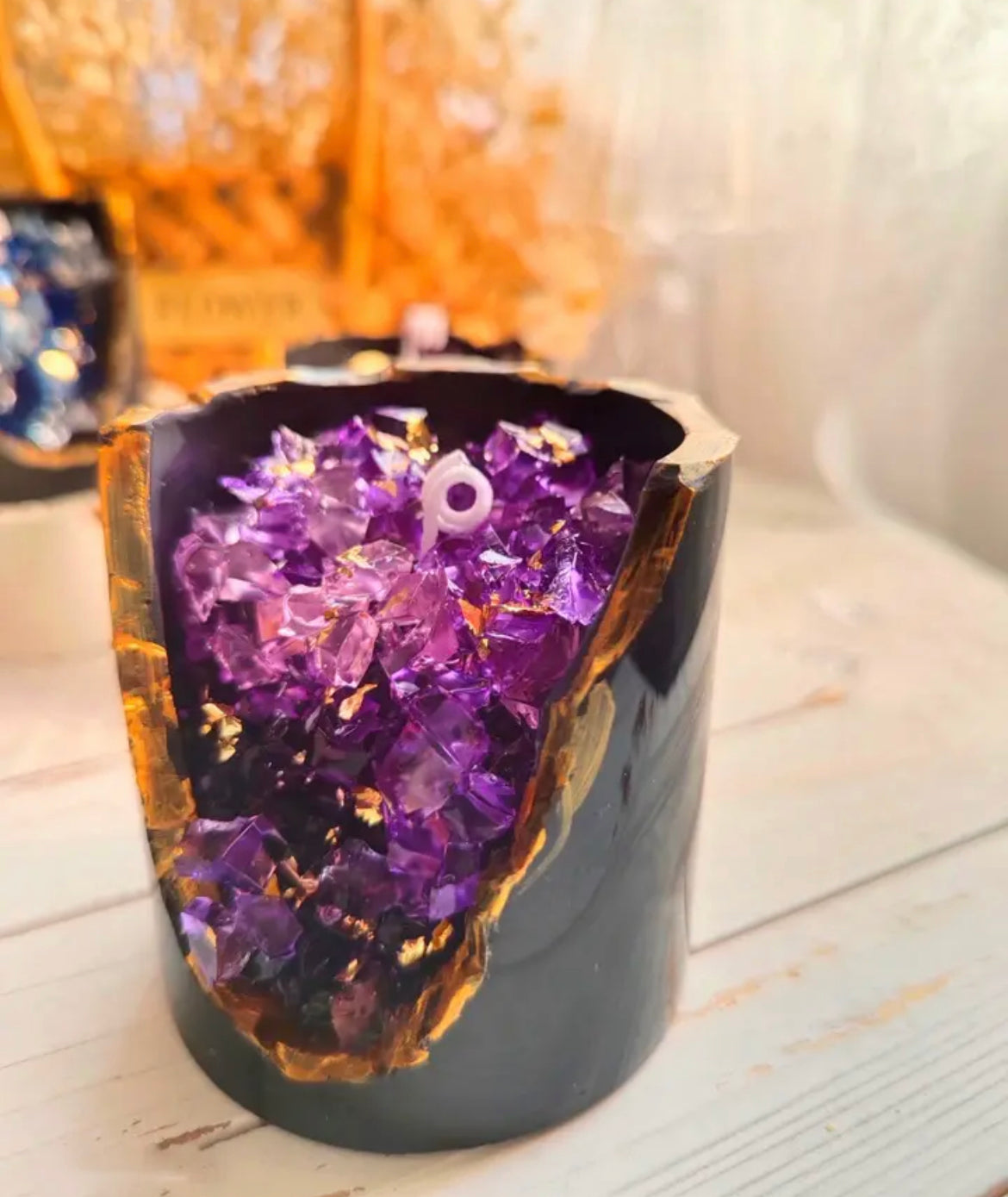 Crystal Geode Candle - Jelly Wax
