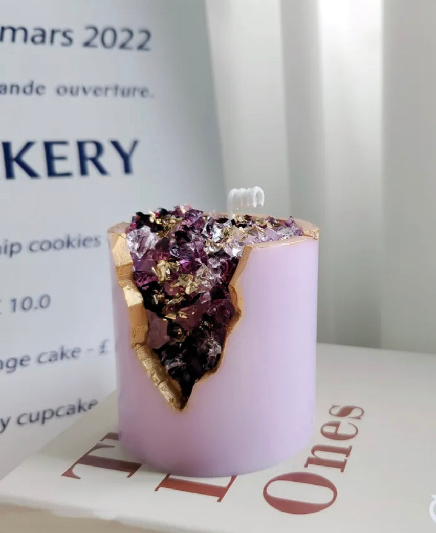 Crystal Geode Candle - Jelly Wax