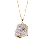 Load image into Gallery viewer, Lilac Amethyst Aura Pendant Necklace - Gold
