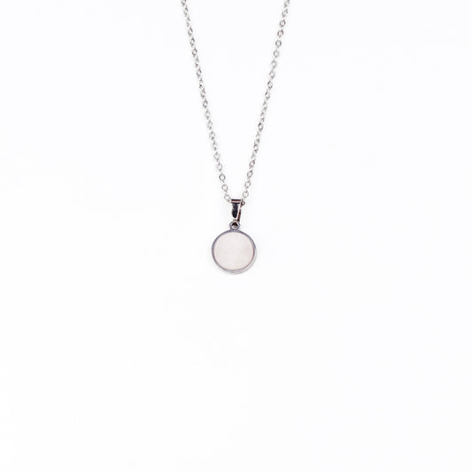 DAYA Rainbow Moonstone Pendant Necklace Silver