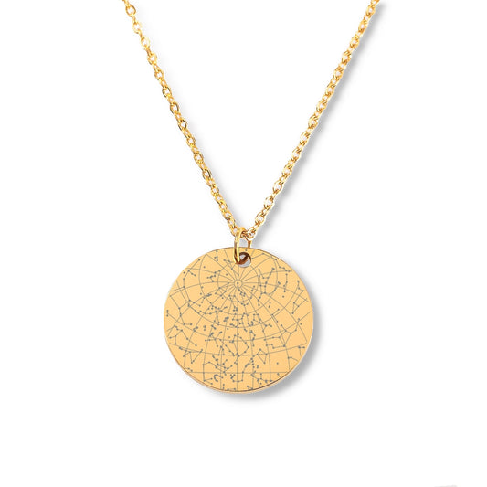 Collier personnalisé de mémoire de carte d’étoile - Personnalisé