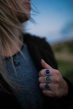 Load image into Gallery viewer, CHHOTA Lapis Lazuli Gemstone Ring - Silver
