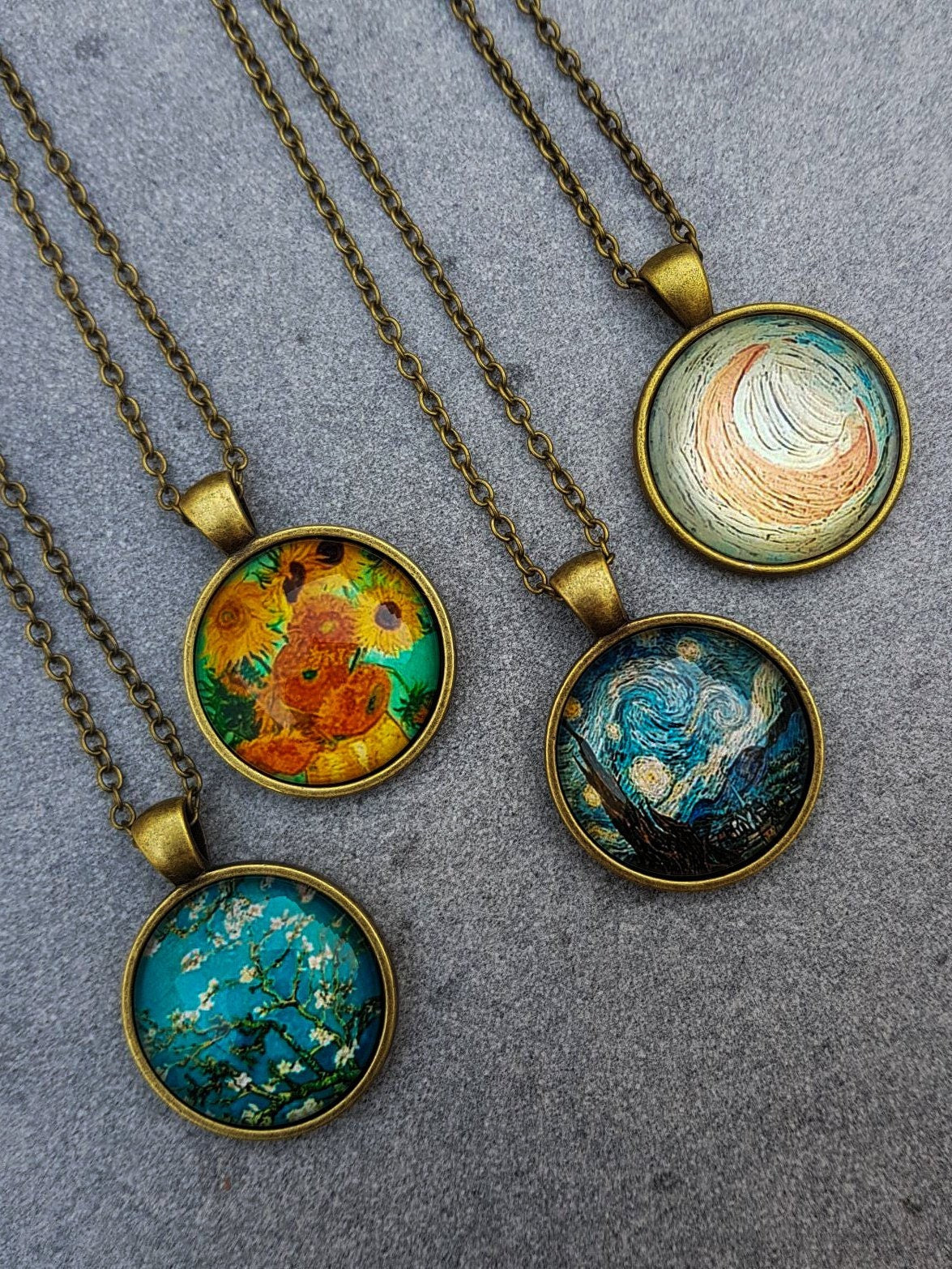 RELIC Vincent Van Gogh Art Prints Pendant Necklaces Bronze