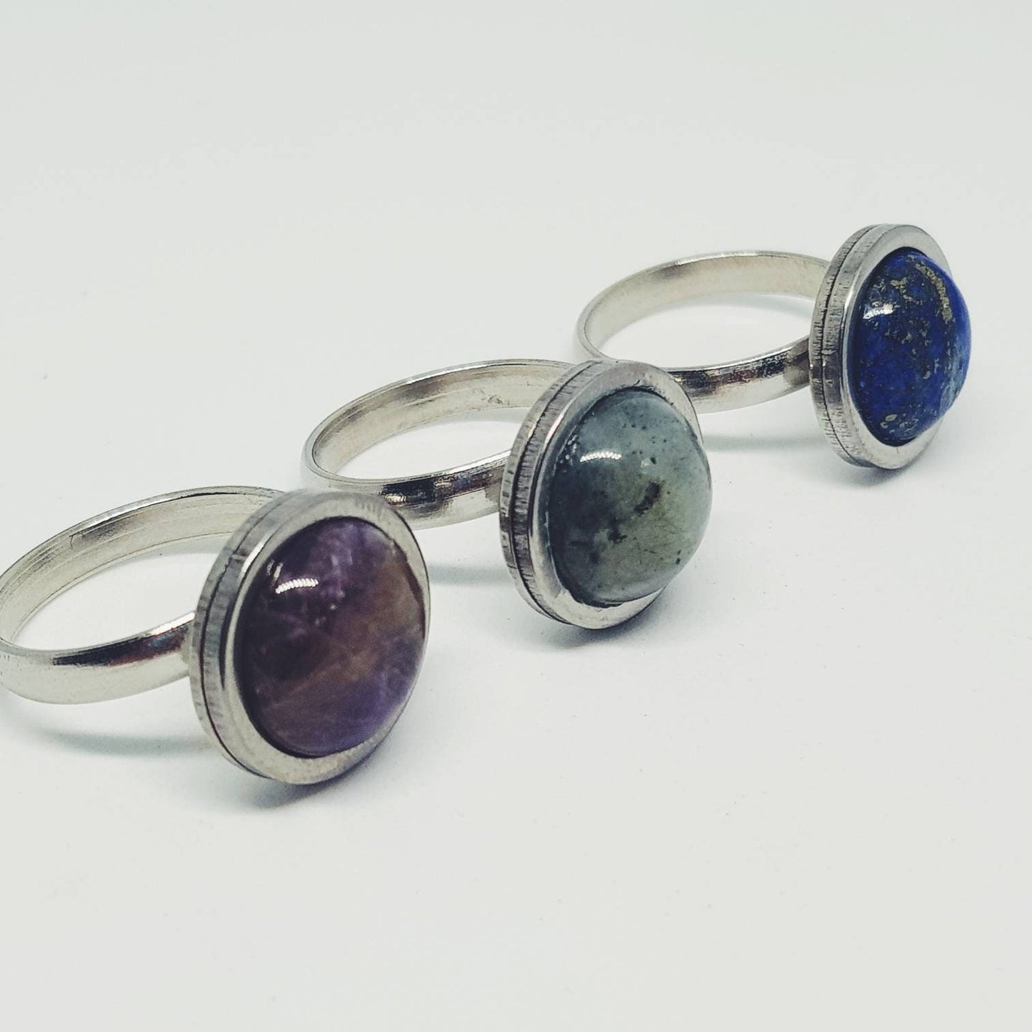 CHHOTA Grey Labradorite Ring Silver
