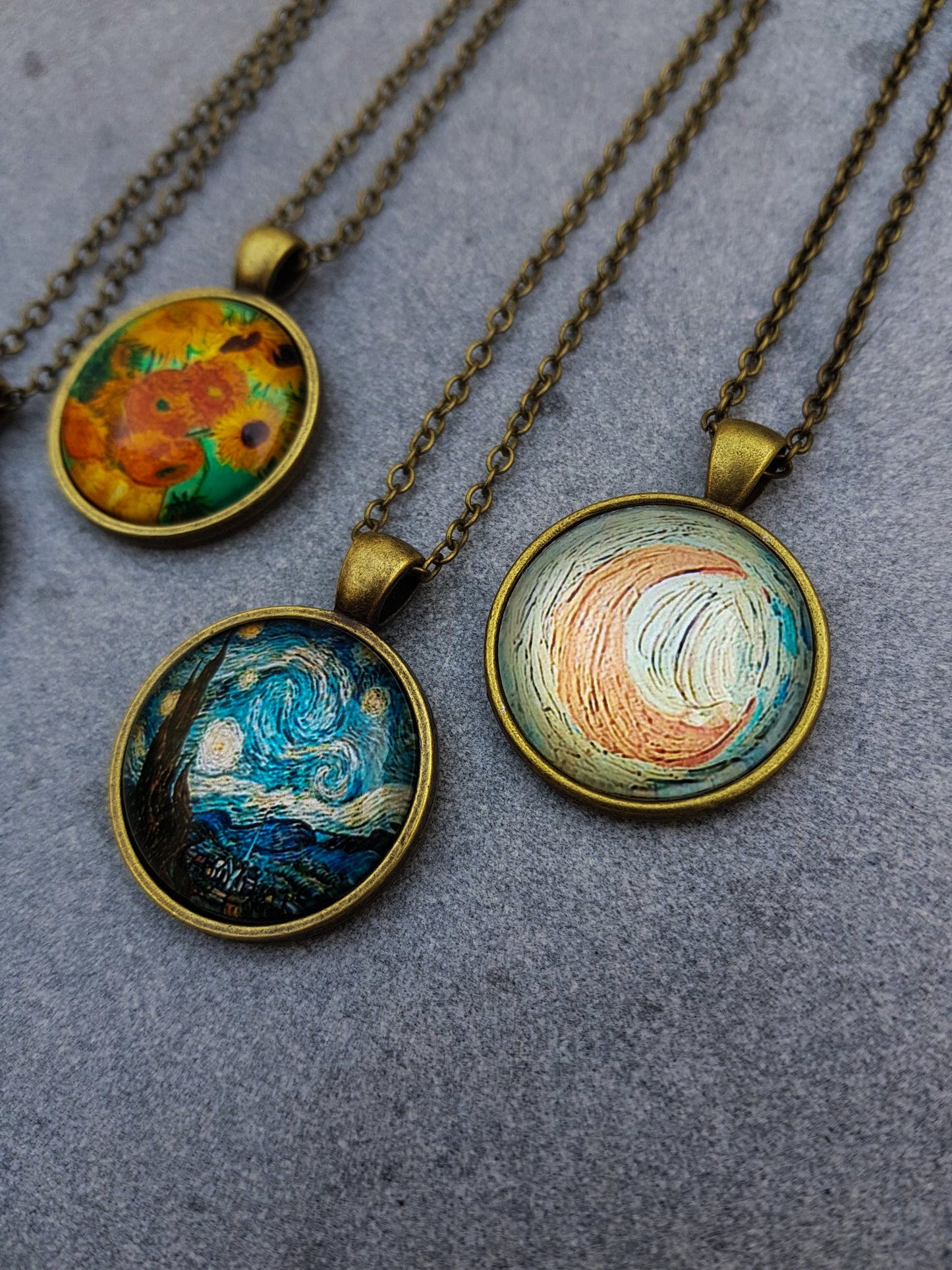 RELIC Vincent Van Gogh Art Prints Pendant Necklaces Bronze