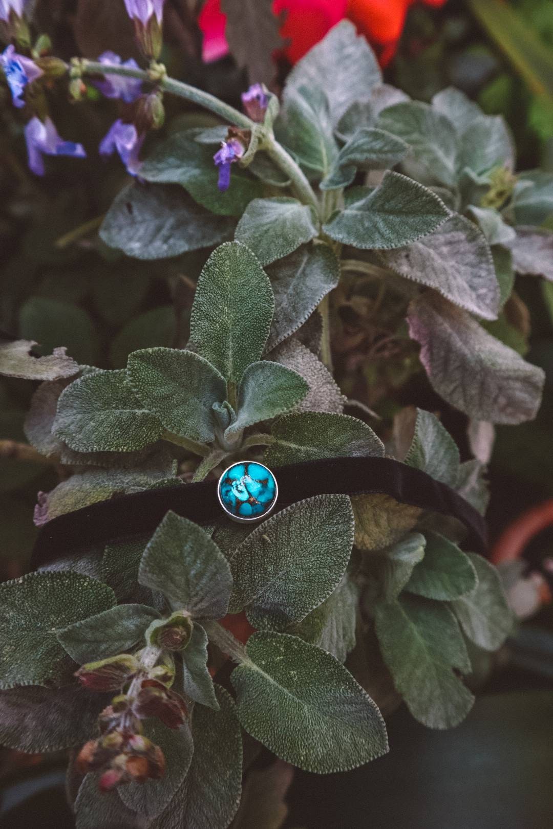 Collier Ras Du Cou En Pierres Précieuses - Noir/Argent