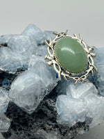 Load image into Gallery viewer,  Green Aventurine Pin - Silver
