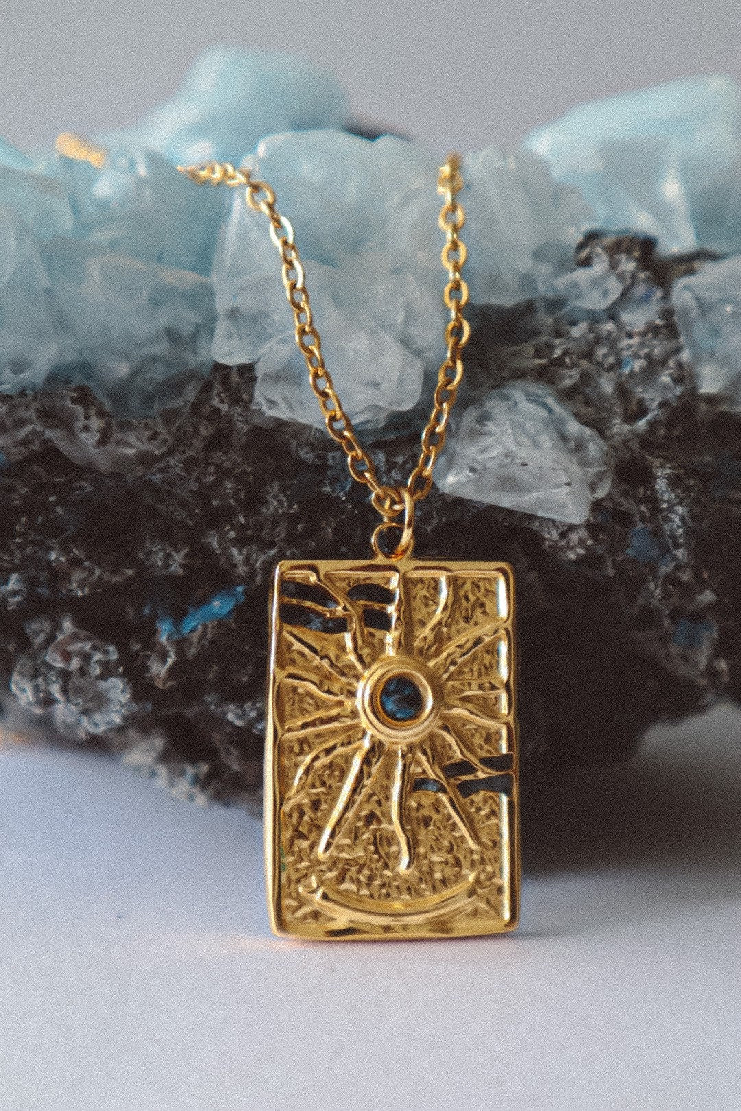Collier Pendentif Charm Soleil Sunscape - Or