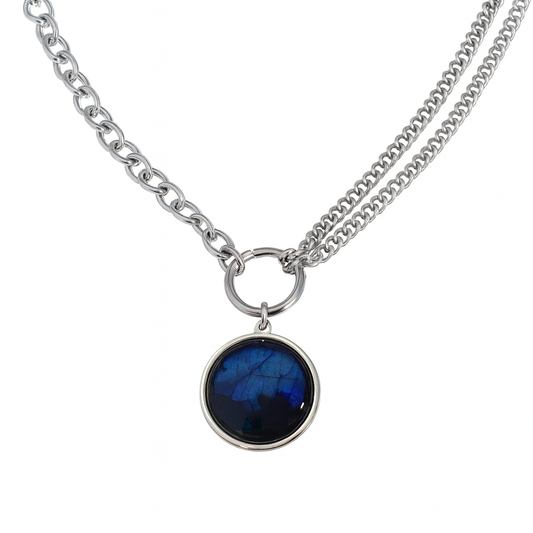 EQUINOX Blue Labradorite O Ring Chain Choker Necklace