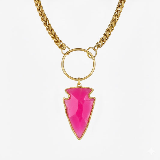 OPHIRA Pink Quartz Choker Necklace