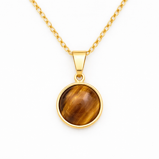 DAYA Tiger’s Eye Necklace Gold
