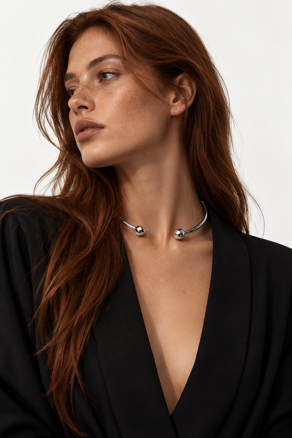 ORBITAL Duo Ball Reversible Necklace Silver