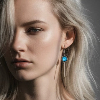 KALA Blaue Labradorit Ohrringe Silber