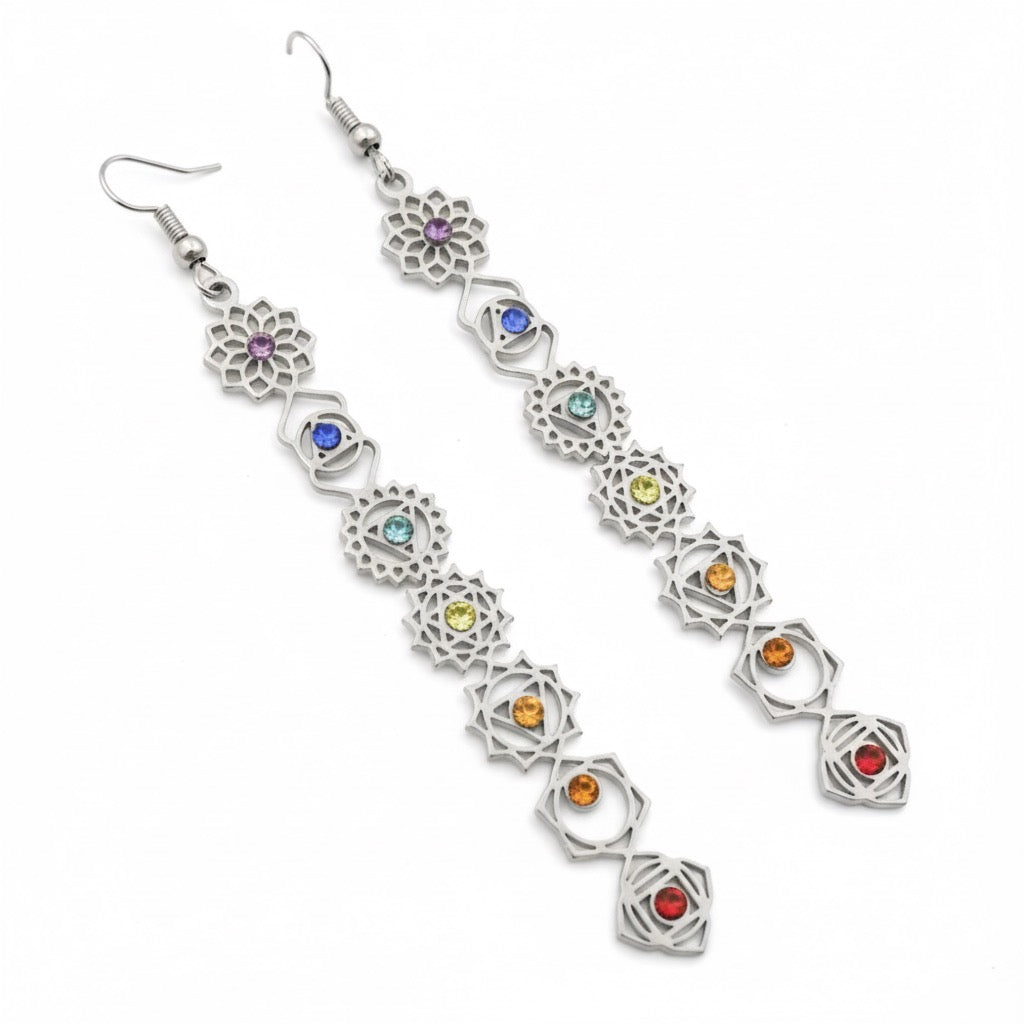 ALIGNMENT 7 Chakras Earrings Silver