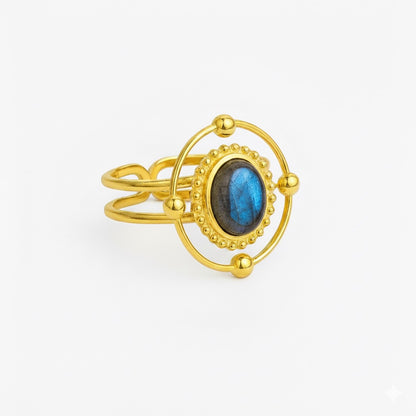 SURYA Labradorit-Ring Gold