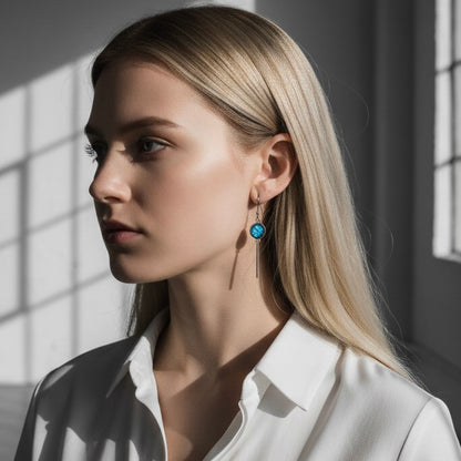 KALA Blaue Labradorit Ohrringe Silber