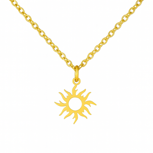 HELIA Sun Charm Necklace Gold