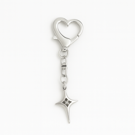 ASTRA Cubic Zirconia Star Keychain Bag Charm