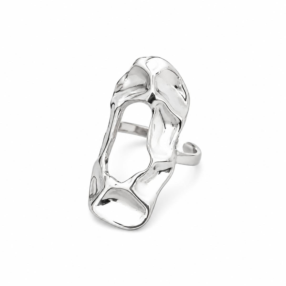 ORA Sculptural Fluid Ring Silver