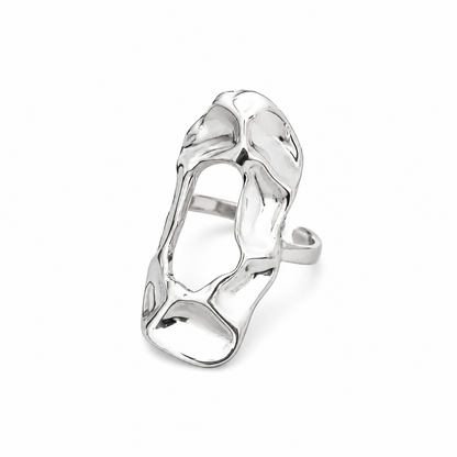 ORA Sculptural Fluid Ring Silver