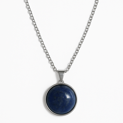 SAYA Lapis Lazuli Pendant Necklace Silver