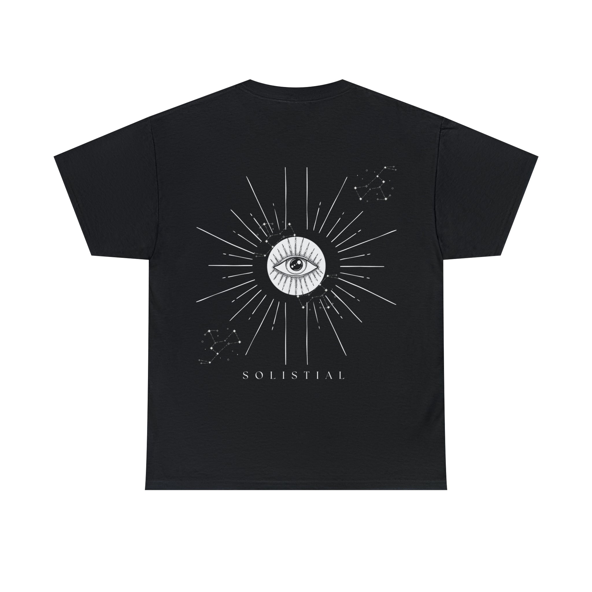 Solar Gaze Back Print T-Shirt - Black/White