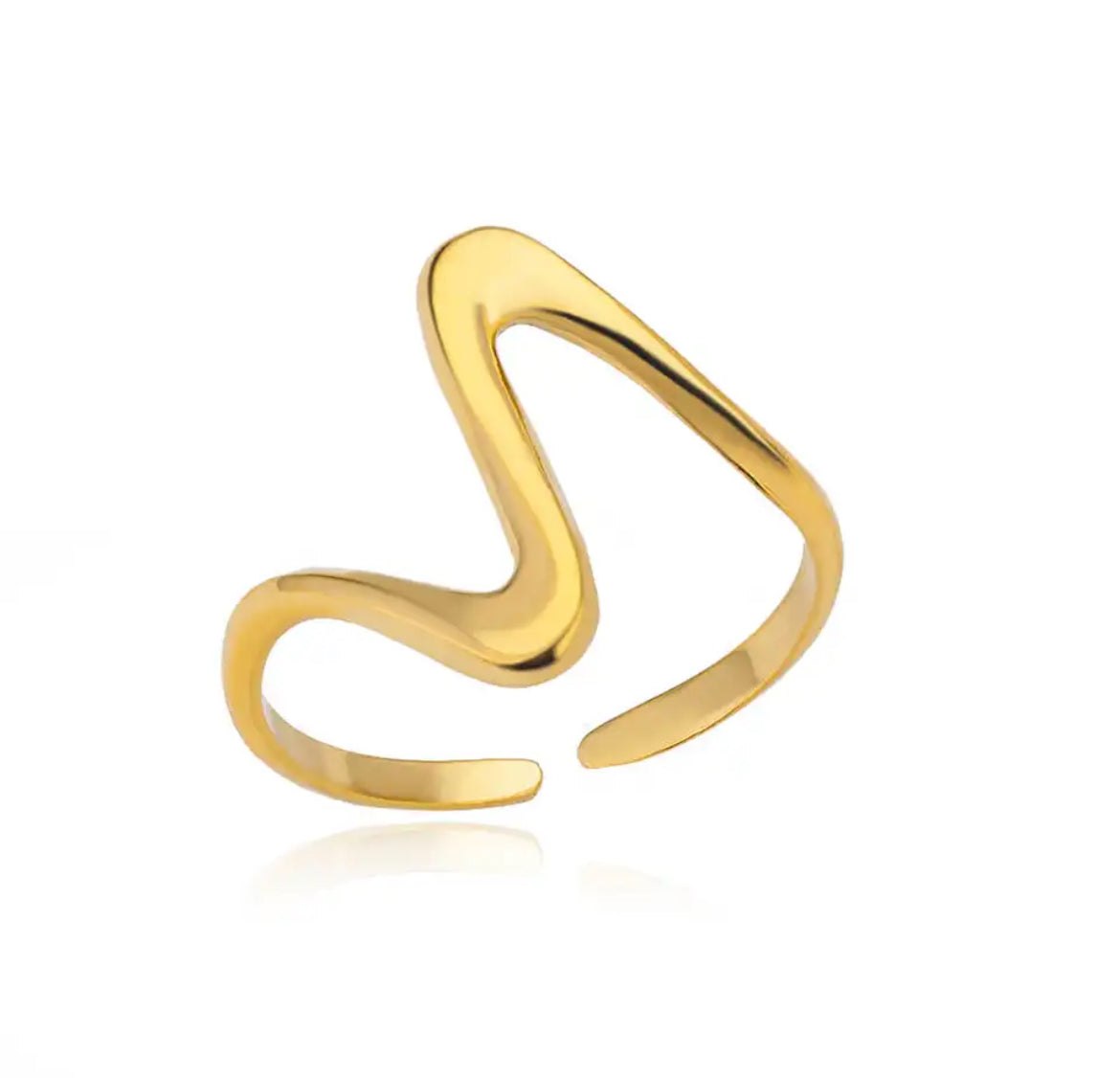 TIDES Irregular Minimal Ring Gold