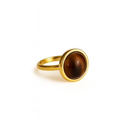 Bague Minimale Pierre de Lune - Argent