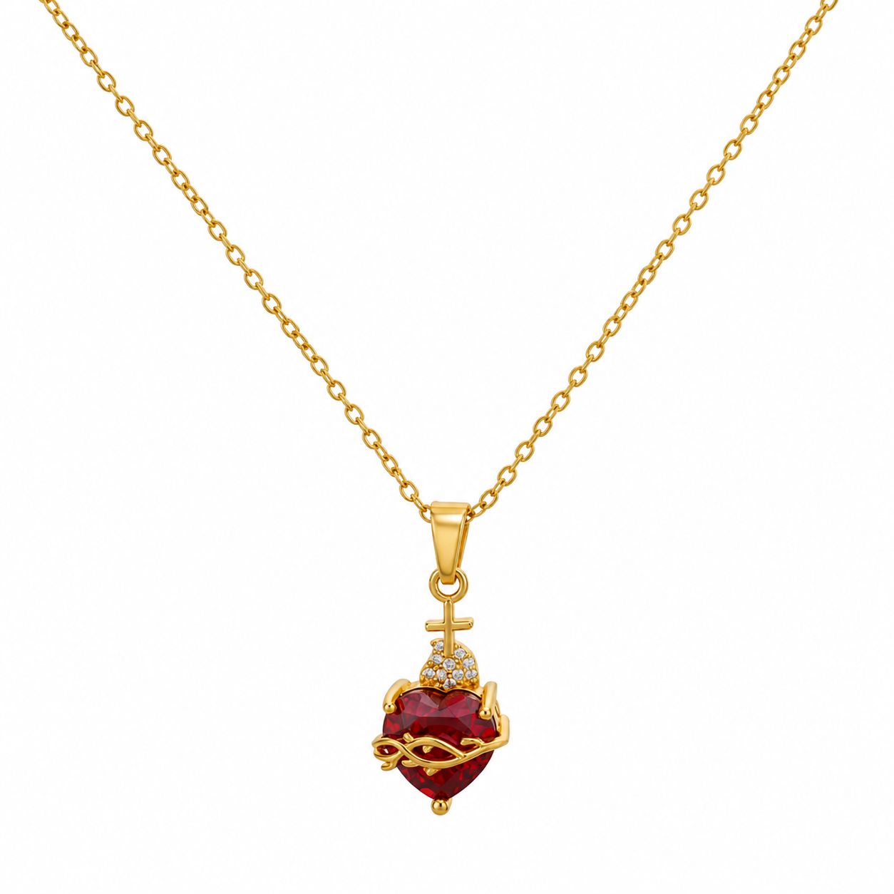 SERAPHA Sacred Heart Necklace Gold