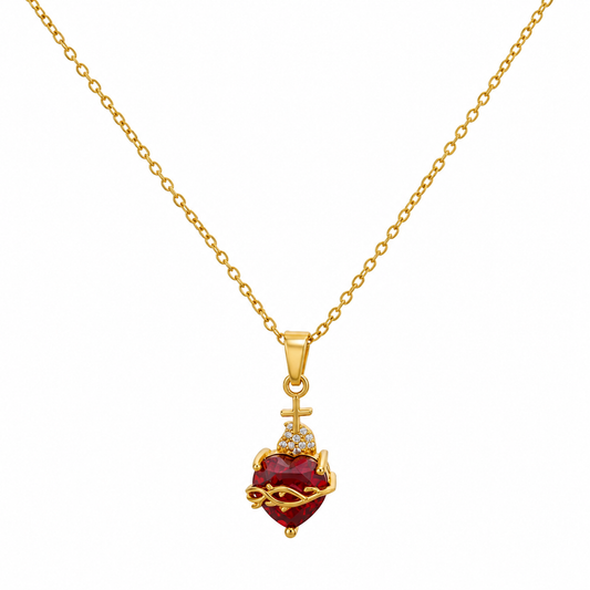 SERAPHA Sacred Heart Necklace Gold