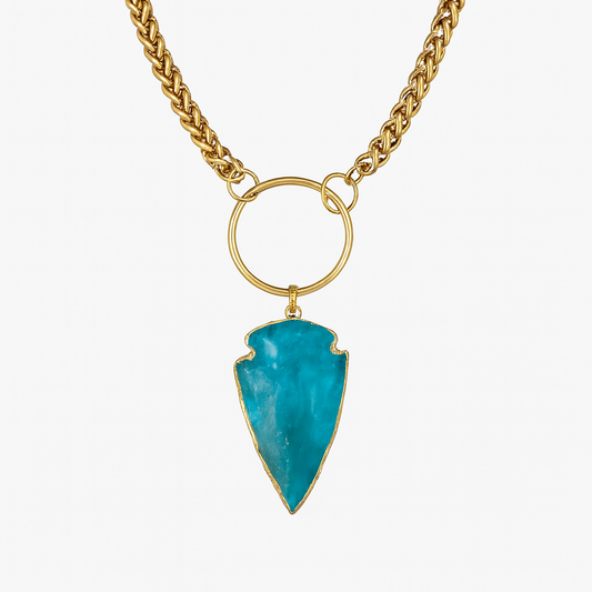 Collier Pendentif Charme Coquillage Point Cristal - Argent