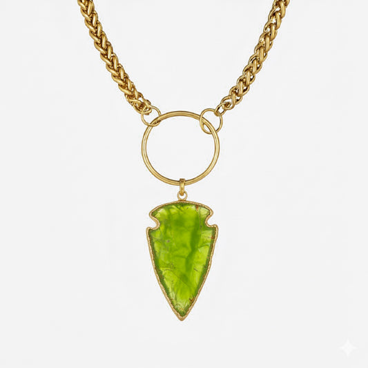 OPHIRA Green Quartz Choker Necklace