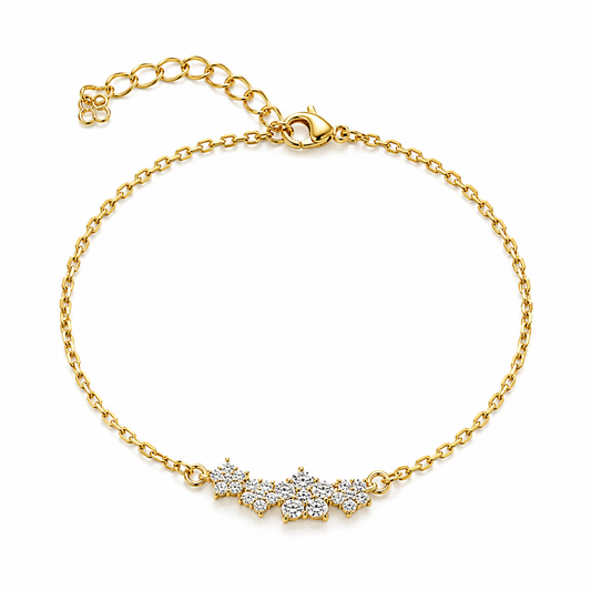 FLOREA Star Flowers Dainty Bracelet Gold