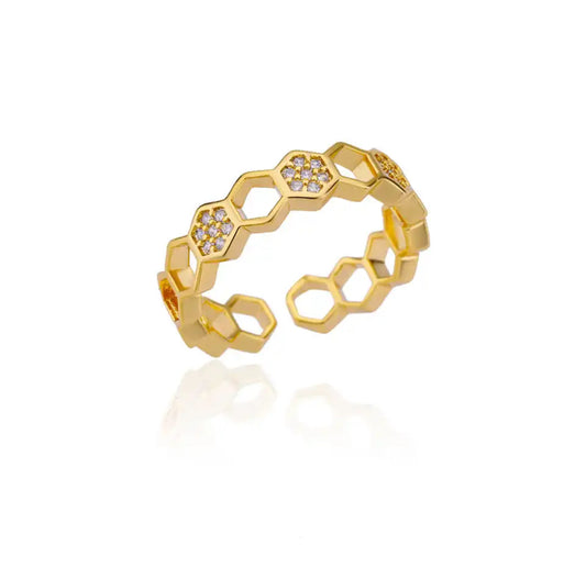 HONEYCOMB Ring Gold