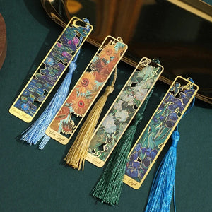 Vintage Floral Art Metal Bookmark Vincent Van Gogh Claude Monet