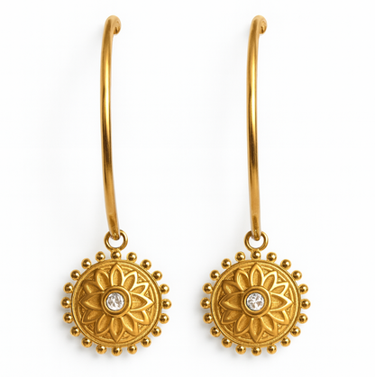 Boucles d'oreilles créoles NAZAR Eye Charm Large Gold