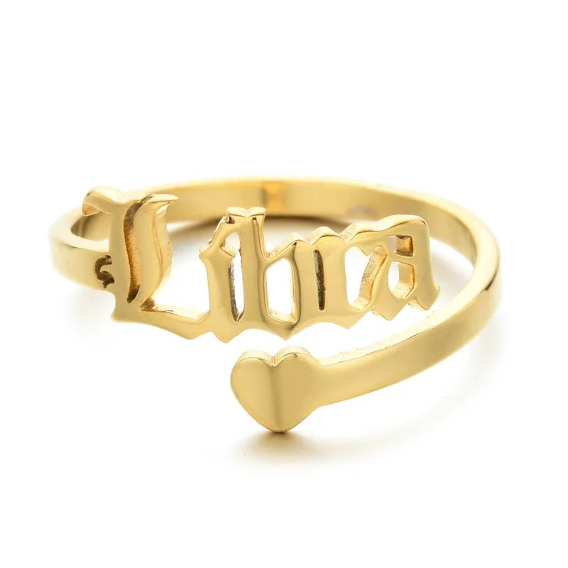 Personalised Zodiac Sign Ring - Gold / Silver