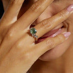 Load image into Gallery viewer, PATRA Moss Agate Ring - Silver
