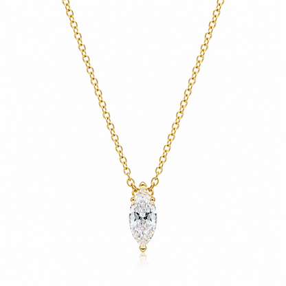 ELARA Horse Eye Zirconia Necklace Gold